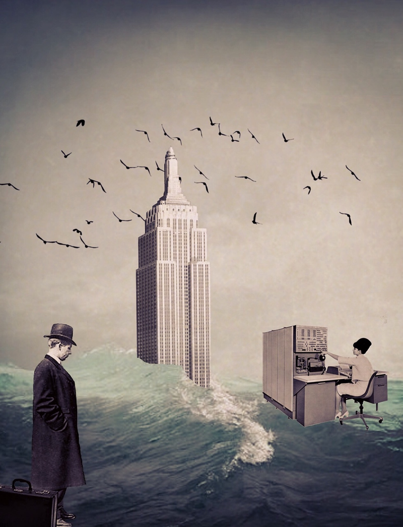 Illustration for article titled These Surreal Science Fiction Collages Are a Wonderful Glimpse into Insanity